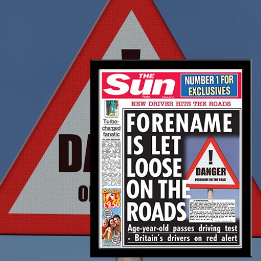 The Sun Passes Driving Test News Single Page Print - Male